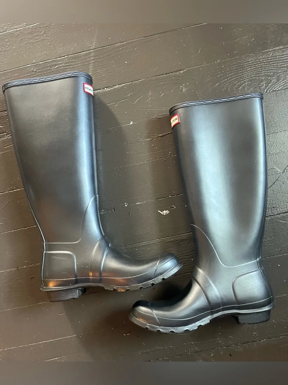 Hunter Black Tall  Rain Boots